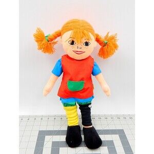 Pippi Longstockings Cloth Doll Astrid Lindgren 13 Inch Swedish Micki Leksaker